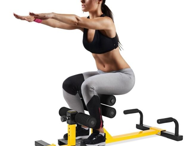 3-in-1 Multi Squat Macine Gym for Legs, Arms and Abs 6 Position Adjustable Height