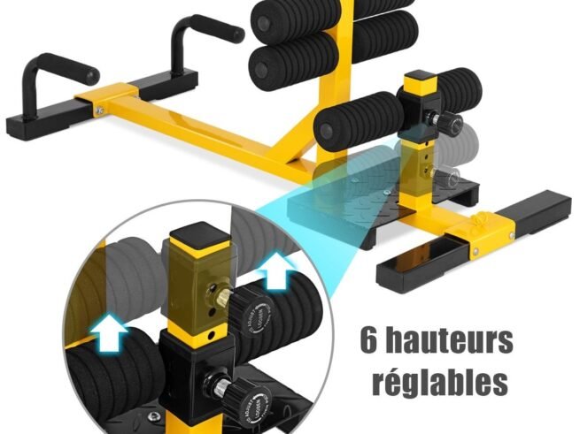 3-in-1 Multi Squat Macine Gym for Legs, Arms and Abs 6 Position Adjustable Height