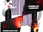 Inflatable Halloween Arch 2 Haunted Ghosts and 2 Spiders LED Light