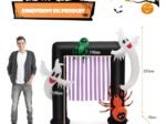 Inflatable Halloween Arch 2 Haunted Ghosts and 2 Spiders LED Light