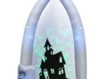 2.1M Inflatable Halloween Decoration Tombstone/Castles with Bat Projection Lights