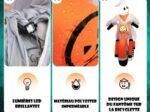 Inflatable Halloween Ghost on Motorcycle with LED Lights 155cm