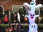 Inflatable Halloween Ghost with Colorful Lights Stakes 310cm
