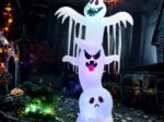 Inflatable Halloween Ghost with Colorful Lights Stakes 310cm