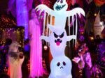 Inflatable Halloween Ghost with Colorful Lights Stakes 310cm