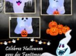 Inflatable Halloween Ghost with Colorful Lights Stakes 310cm