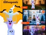 Inflatable Halloween Ghost with Colorful Lights Stakes 310cm