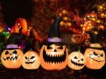 Halloween Inflatable Pumpkins Set Decoration with Built-in LED Lights