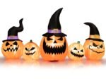 Halloween Inflatable Pumpkins Set Decoration with Built-in LED Lights
