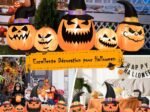 Halloween Inflatable Pumpkins Set Decoration with Built-in LED Lights