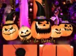 Halloween Inflatable Pumpkins Set Decoration with Built-in LED Lights
