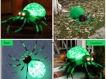 Halloween Inflatable Scary Spider 2 LED Lights Red Eyes Decorations