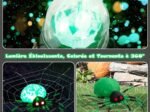 Halloween Inflatable Scary Spider 2 LED Lights Red Eyes Decorations