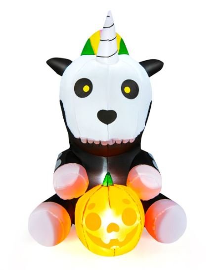 Halloween Inflatable Unicorn Skeleton Pumpkin LED Lights 150cm