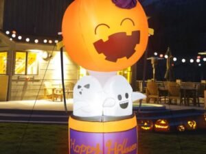Inflatable Halloween Ghosts Traveling Pumpkin LED Lights 180cm