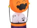 Inflatable Halloween Ghosts Traveling Pumpkin LED Lights 180cm