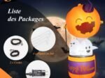 Inflatable Halloween Ghosts Traveling Pumpkin LED Lights 180cm