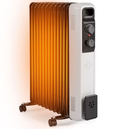 Oil Electric Radiator Space Heater 2000W 3 Power 9 Elements Double Protection