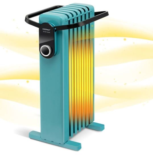 Electric Radiator Oil Space Heater 1500W 3 Heats Adjustable Towel Racks Double Protection