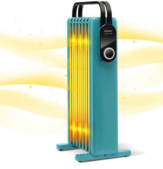 Electric Radiator Oil Space Heater 1500W 3 Heats Adjustable Towel Racks Double Protection