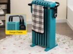 Electric Radiator Oil Space Heater 1500W 3 Heats Adjustable Towel Racks Double Protection