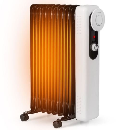 Portable Oil Electric Radiator Space Heater 2000W 3 Power 9 Elements Energy Saving 25㎡