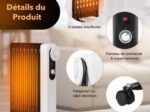 Portable Oil Electric Radiator Space Heater 2000W 3 Power 9 Elements Energy Saving 25㎡