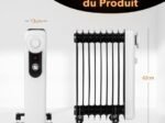 Portable Oil Electric Radiator Space Heater 2000W 3 Power 9 Elements Energy Saving 25㎡
