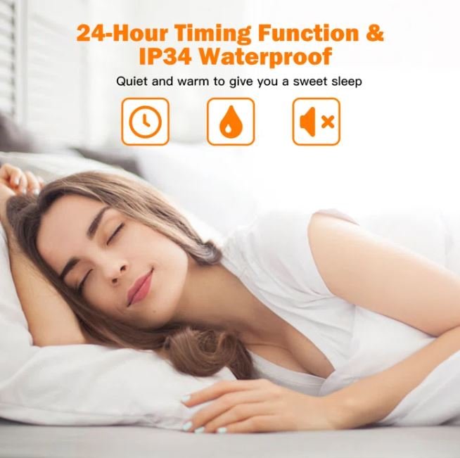 1500W Infrared Wall Heater with Remote Control 3 Heating Modes Indoor Outdoor Use