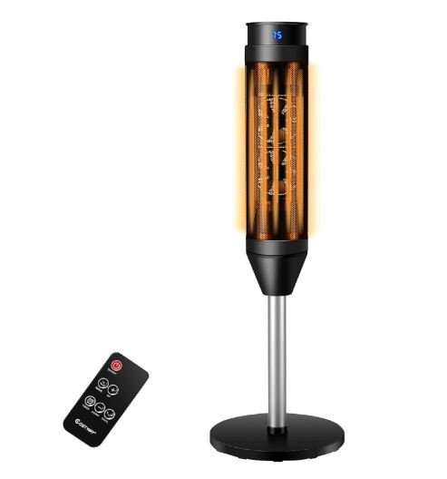 Electric Ceramic Fan Heater 1200/2000W with Remote Control 8H Timer