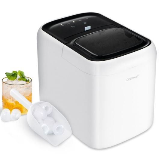 Countertop Ice Cube Maker Machine Self-Cleaning 2 Sizes Cubes