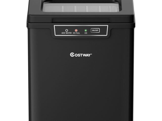 Ice Cube Machine Maker 12KG/24H Portable 9 Ice Cubes /8 Min with 1.85L Tank LCD Display