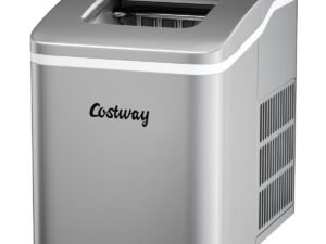 Ice Cube Maker Machine 12KG/24H Portable 9 Ice Cubes per 8 Min with 1.6L Tank LCD Display