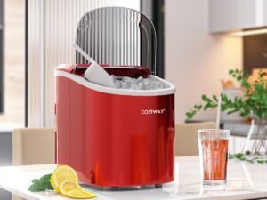 Ice Cube Maker Machine 12 kg/24H 2 Ice Cube Size 6-13 Minutes 2.2 L Water Tank