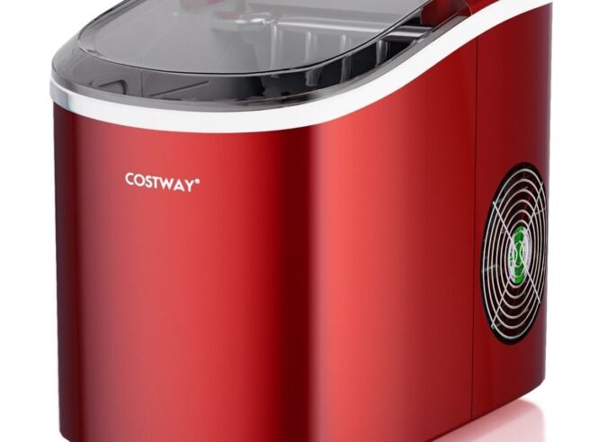 Ice Cube Maker Machine 12 kg/24H 2 Ice Cube Size 6-13 Minutes 2.2 L Water Tank