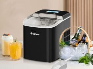 Ice Cube Maker 12KG/24H 2 Ice Cubes Sizes 2.1L Tank 9pcs in 7 Minutes