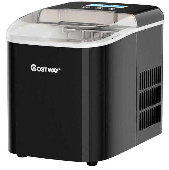 Ice Cube Maker 12KG/24H 2 Ice Cubes Sizes 2.1L Tank 9pcs in 7 Minutes