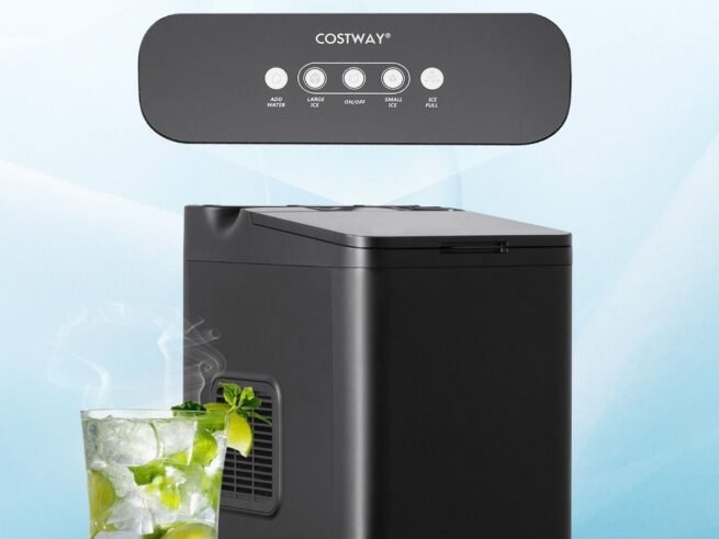 Ice Maker Machine 15 kg/Day 9 Ice Cubes/6 Minute Automatic Cleaning Ice Cubes in 2 sizes