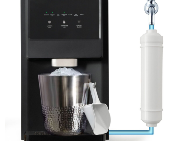 Nugget Ice Maker Machine 27kg/24h Self Dispensing Countertop Self-Cleaning LED Display