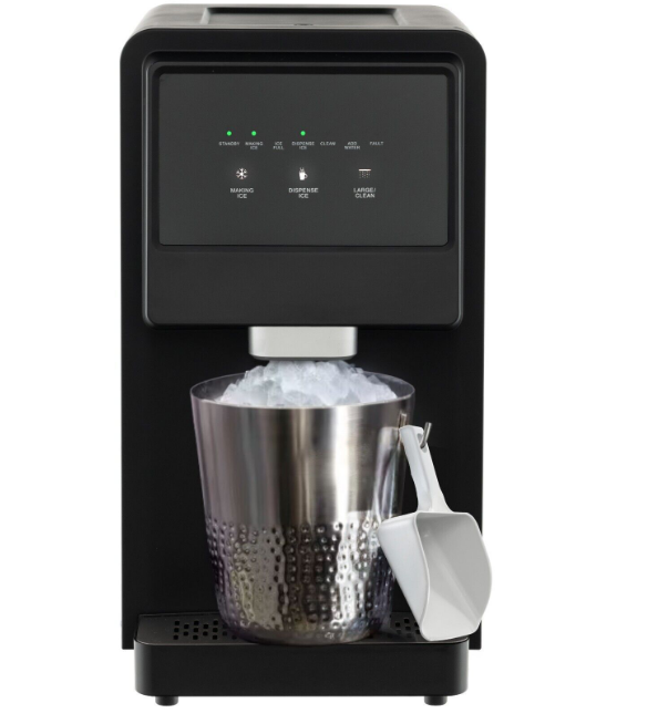 Nugget Ice Maker Machine 27kg/24h Self Dispensing Countertop Self-Cleaning LED Display