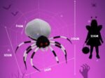 Halloween Inflatable Wall Spider with Multi-Colored Lights 105cm