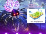 Halloween Inflatable Wall Spider with Multi-Colored Lights 105cm
