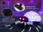 Halloween Inflatable Wall Spider with Multi-Colored Lights 105cm