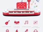 Electronic Piano Keyboard for Children 37 Keys Portable Rhythm Light Red