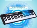 Portable Electric Piano Keyboard 61 Keys Bluetooth MIDI Sustain Pedal 2 Speakers