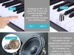 Portable Electric Piano Keyboard 61 Keys Bluetooth MIDI Sustain Pedal 2 Speakers