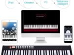 Portable Electric Piano Keyboard 61 Keys Bluetooth MIDI Sustain Pedal 2 Speakers