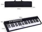 Portable Electric Piano Keyboard 61 Keys Bluetooth MIDI Sustain Pedal 2 Speakers