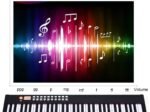 Portable Electric Piano Keyboard 61 Keys Bluetooth MIDI Sustain Pedal 2 Speakers