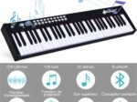 Portable Electric Piano Keyboard 61 Keys Bluetooth MIDI Sustain Pedal 2 Speakers
